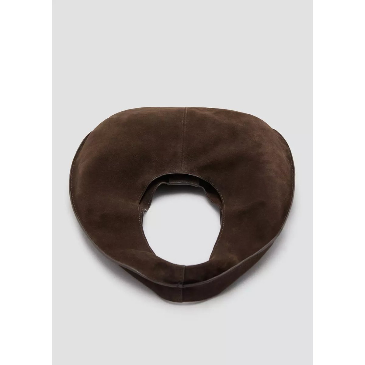 Petit sac en croûte de cuir chocolat, MANGO