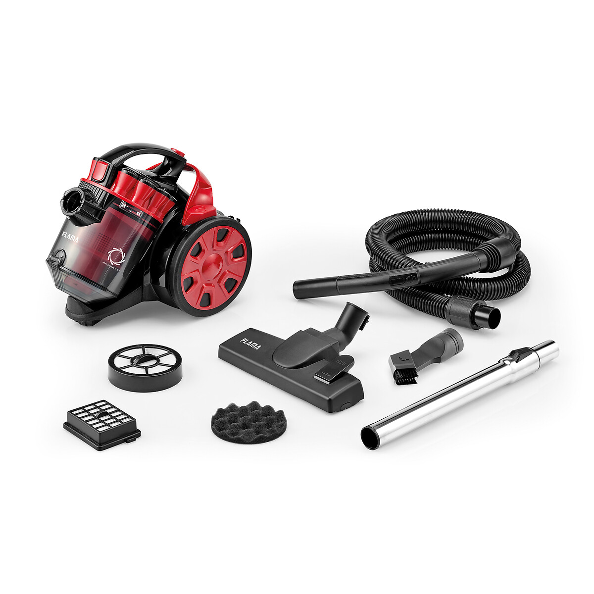 Aspirador sem saco, 700W, 1684FL, da Flama vermelho, FLAMA