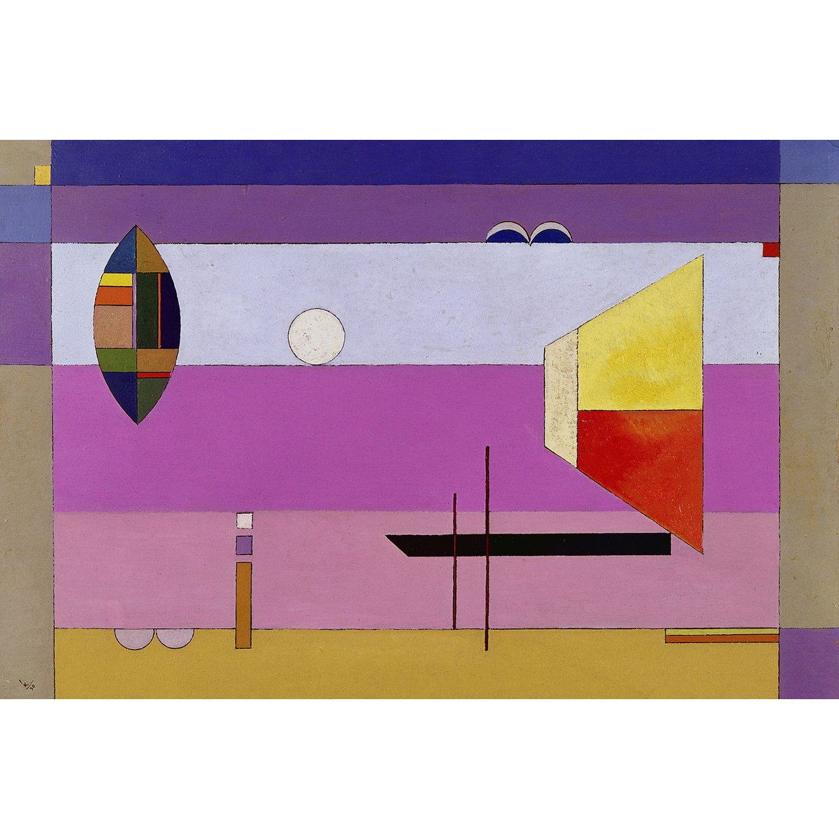 Tableau d'art classique Colds Stripes par Kandinsky tableau alu dibond, HEXOA