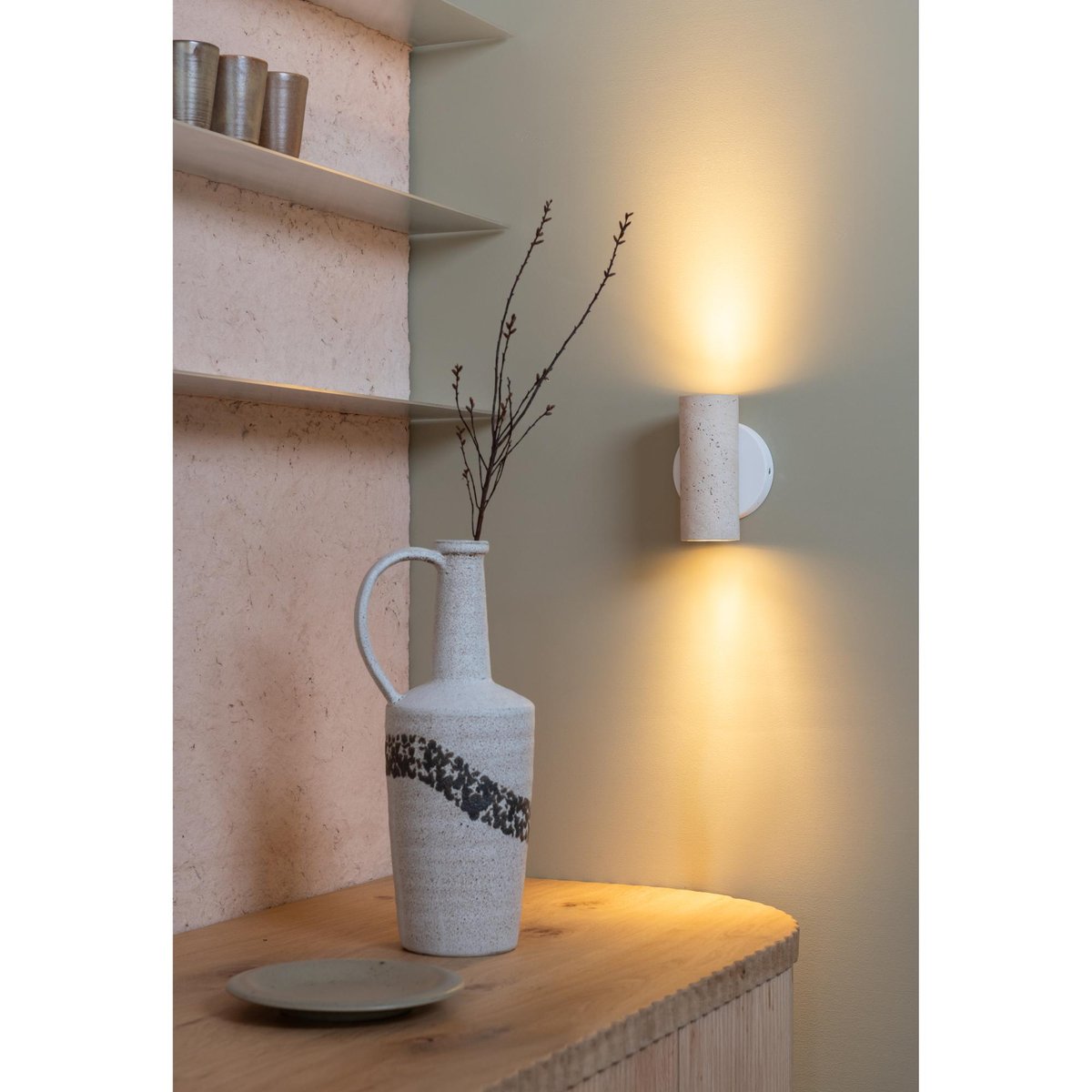 Lampe Murale Travertin TIVOLI blanc, IT'S ABOUT ROMI