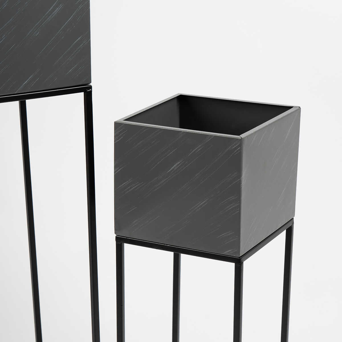 Set of 2 Indoor/Outdoor Plant Stands grey, SO'HOME