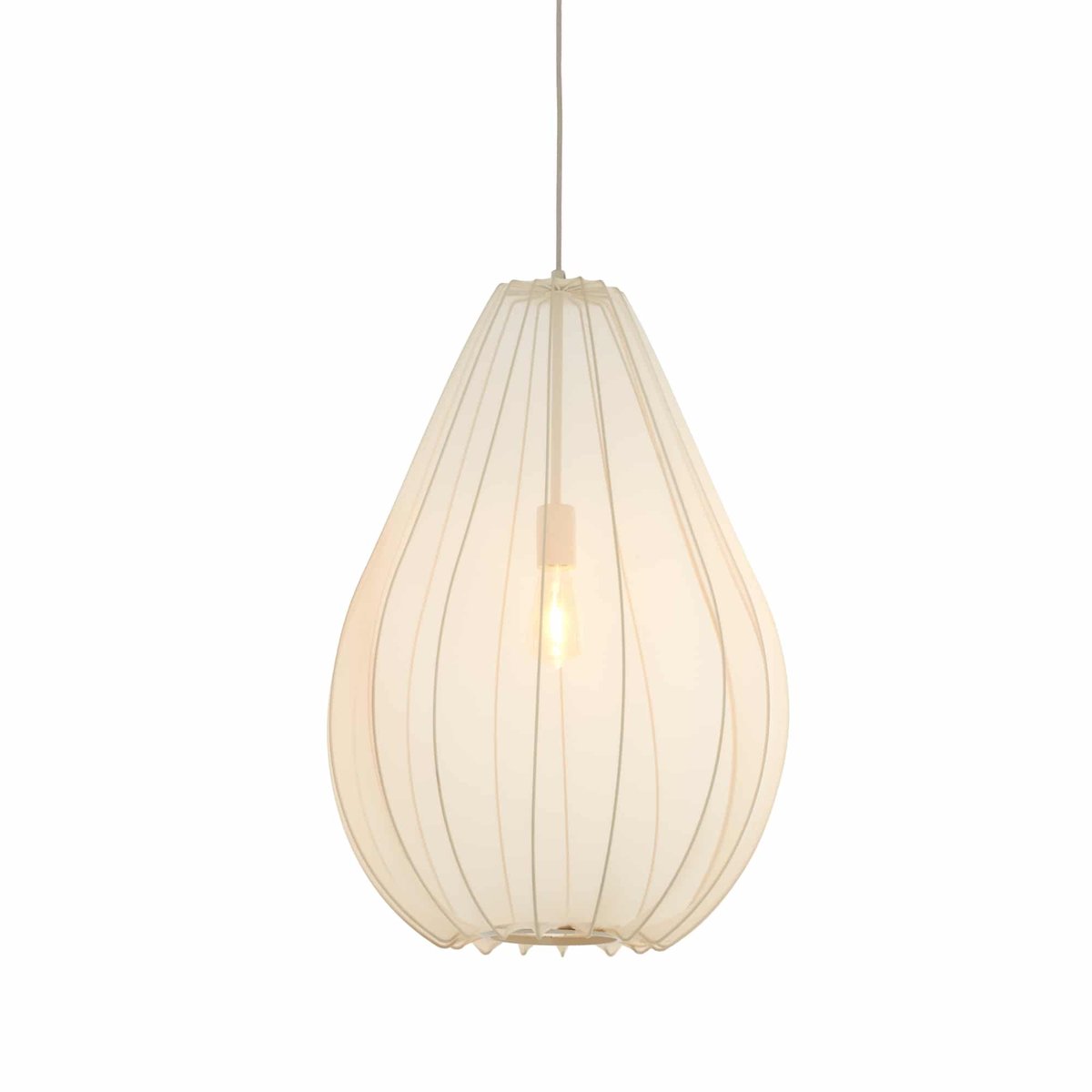 Lampe Suspendue Textiles ITELA brun sable, LIGHT & LIVING 