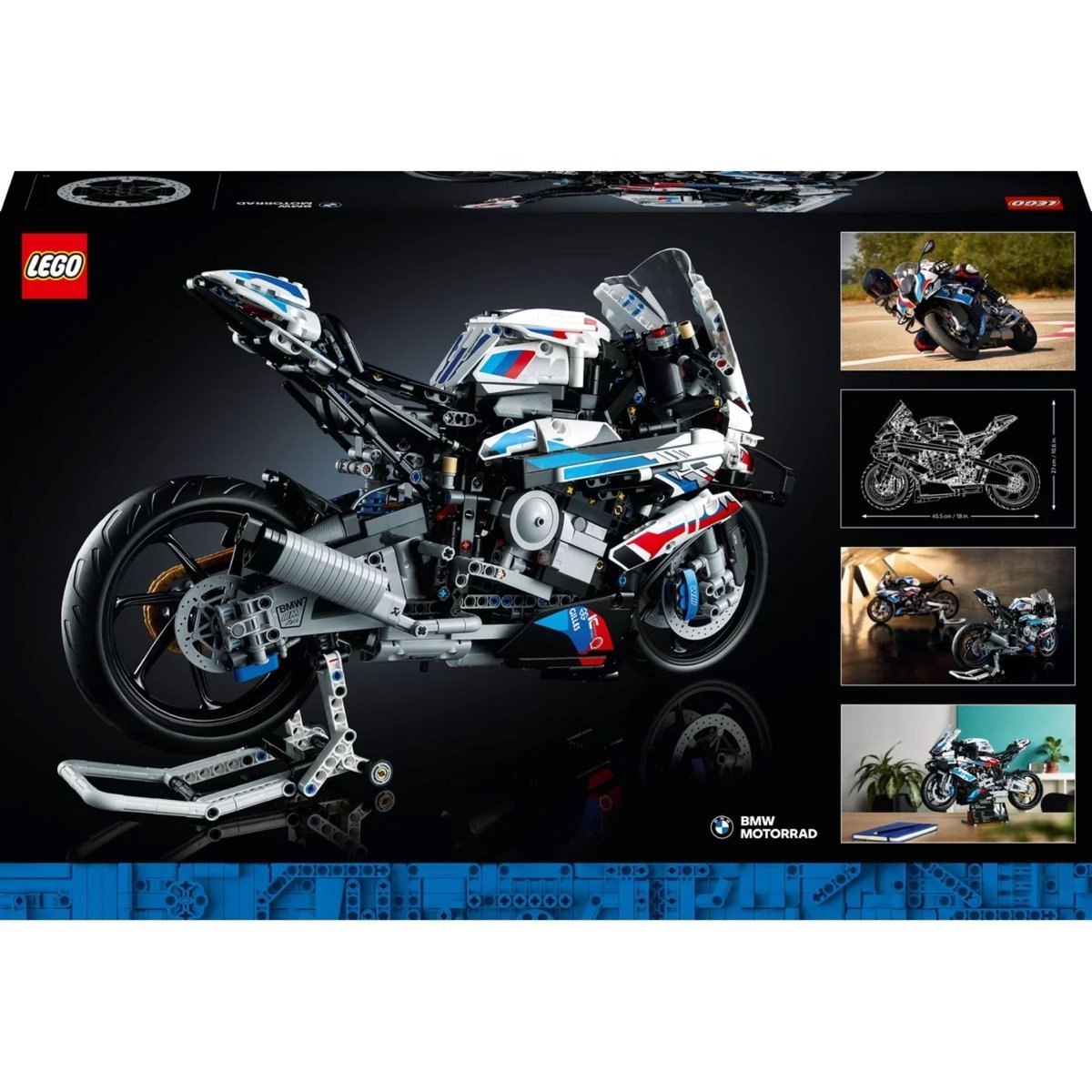 LEGO Technic - Réplique de la BMW M 1000 RR - Modèle 42130 rouge, blanc et bleu, LEGO