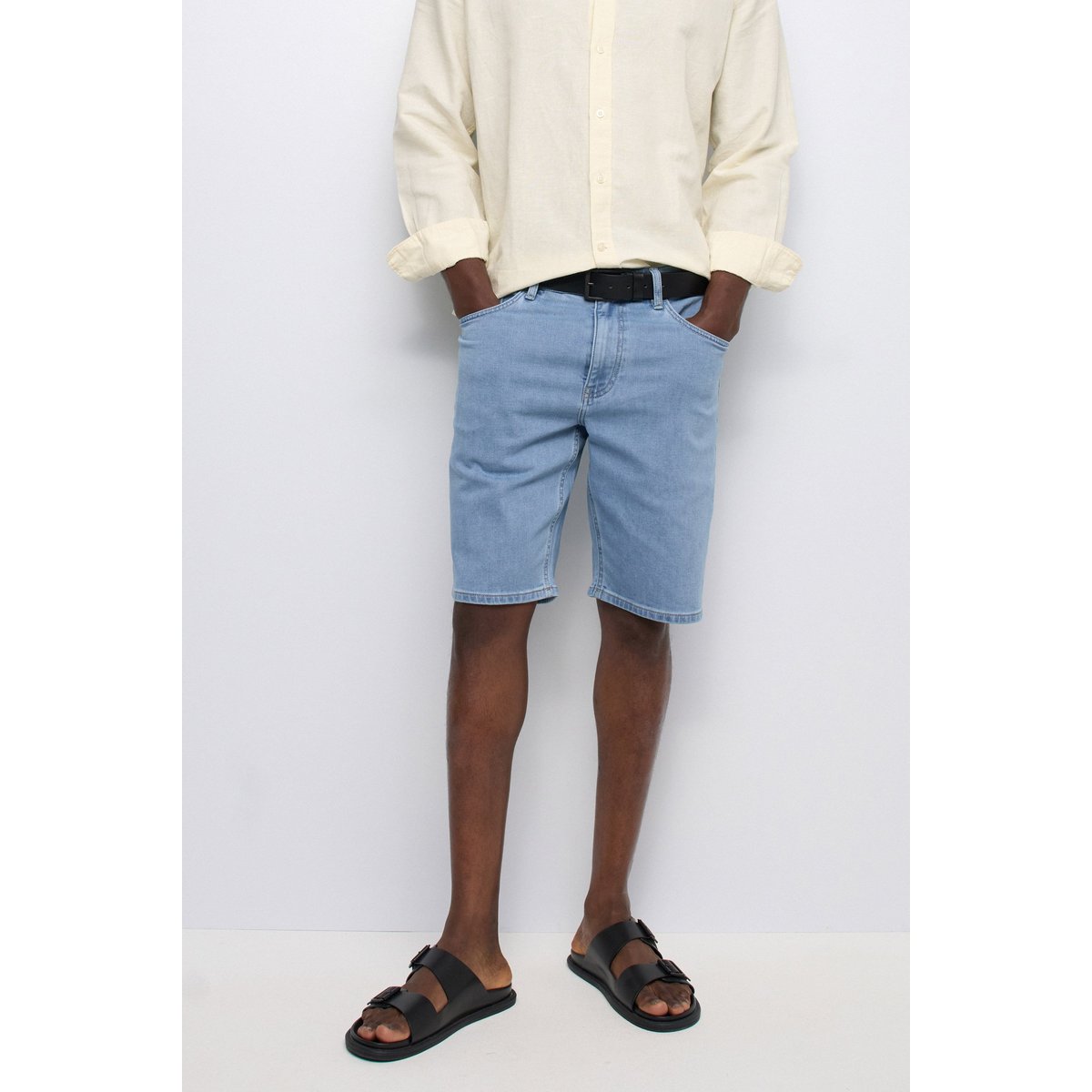 SHORT REGULAR S-ACTIV EN JEAN bleu turquoise, SALSA JEANS
