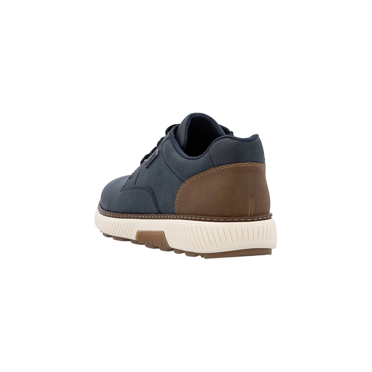 Basket Basse Cuir Clarino bleu, RIEKER