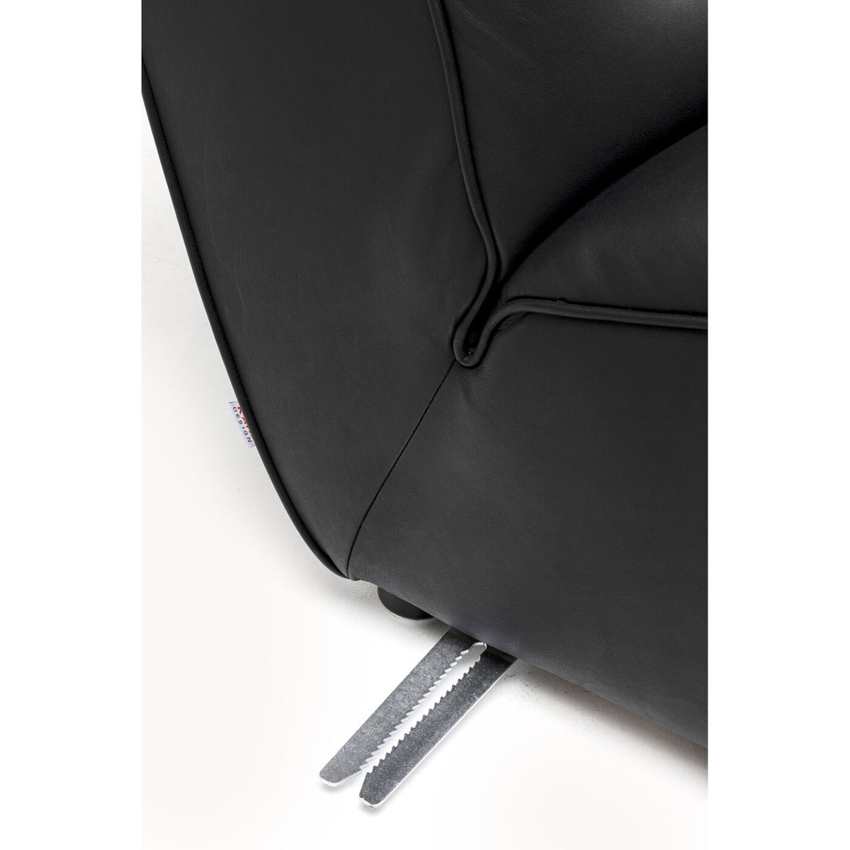 Assise en cuir, MODI CURL noir, KARE DESIGN