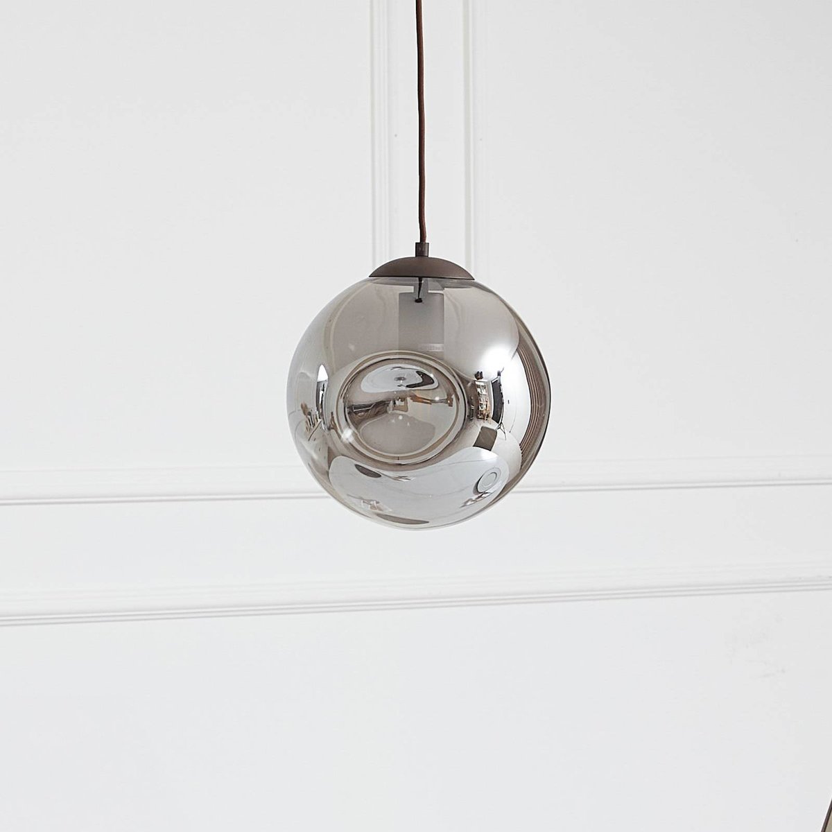 Suspension en verre design, Valentina gris fumé, café, LINDBY