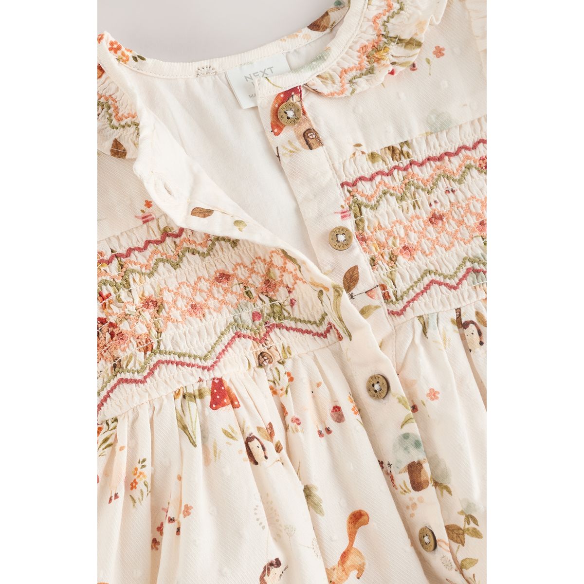 Robe bébé avec col imprimé floral crème/personnage, NEXT