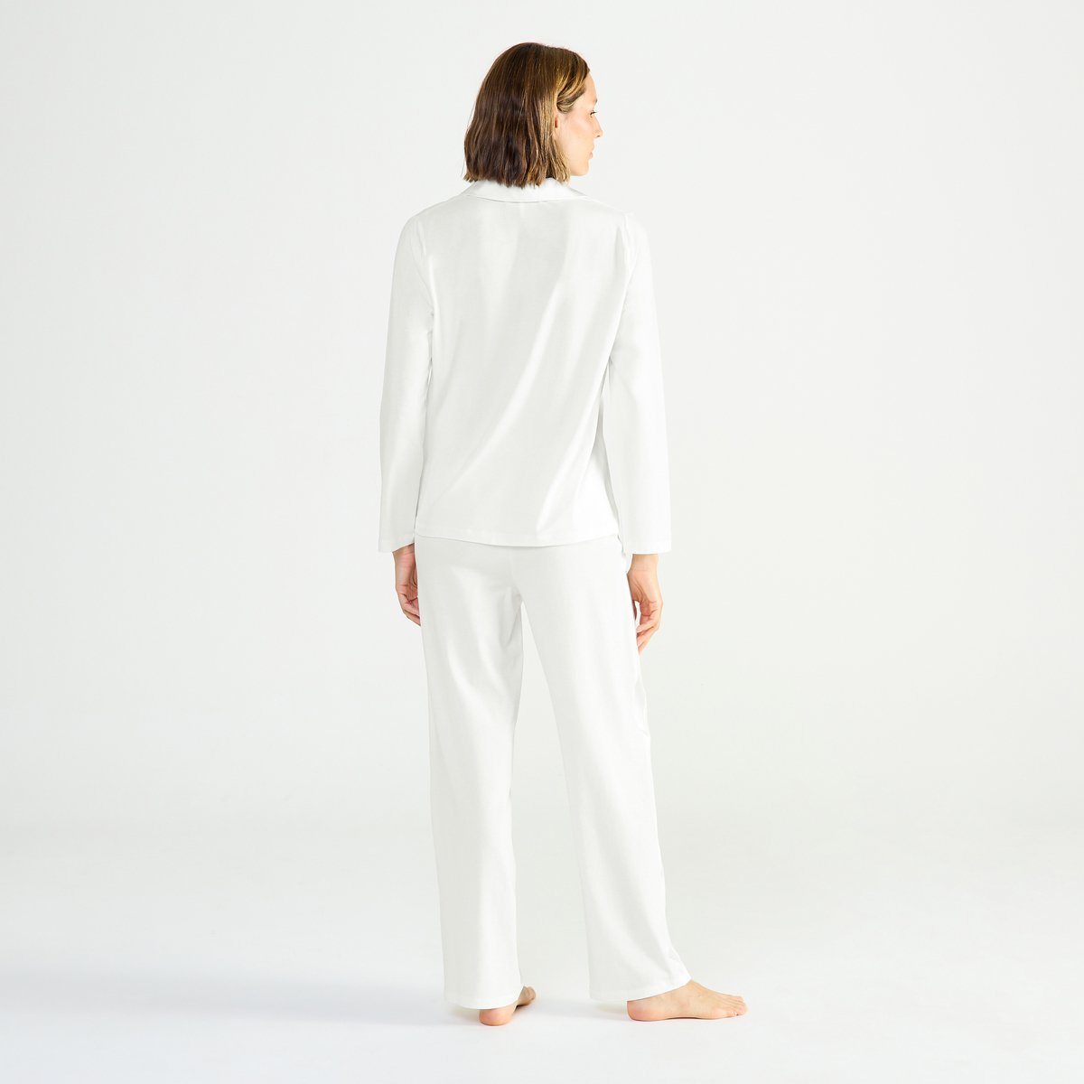 Pyjama col polo en jersey ENVOUTANTE ecru, LAURENCE TAVERNIER