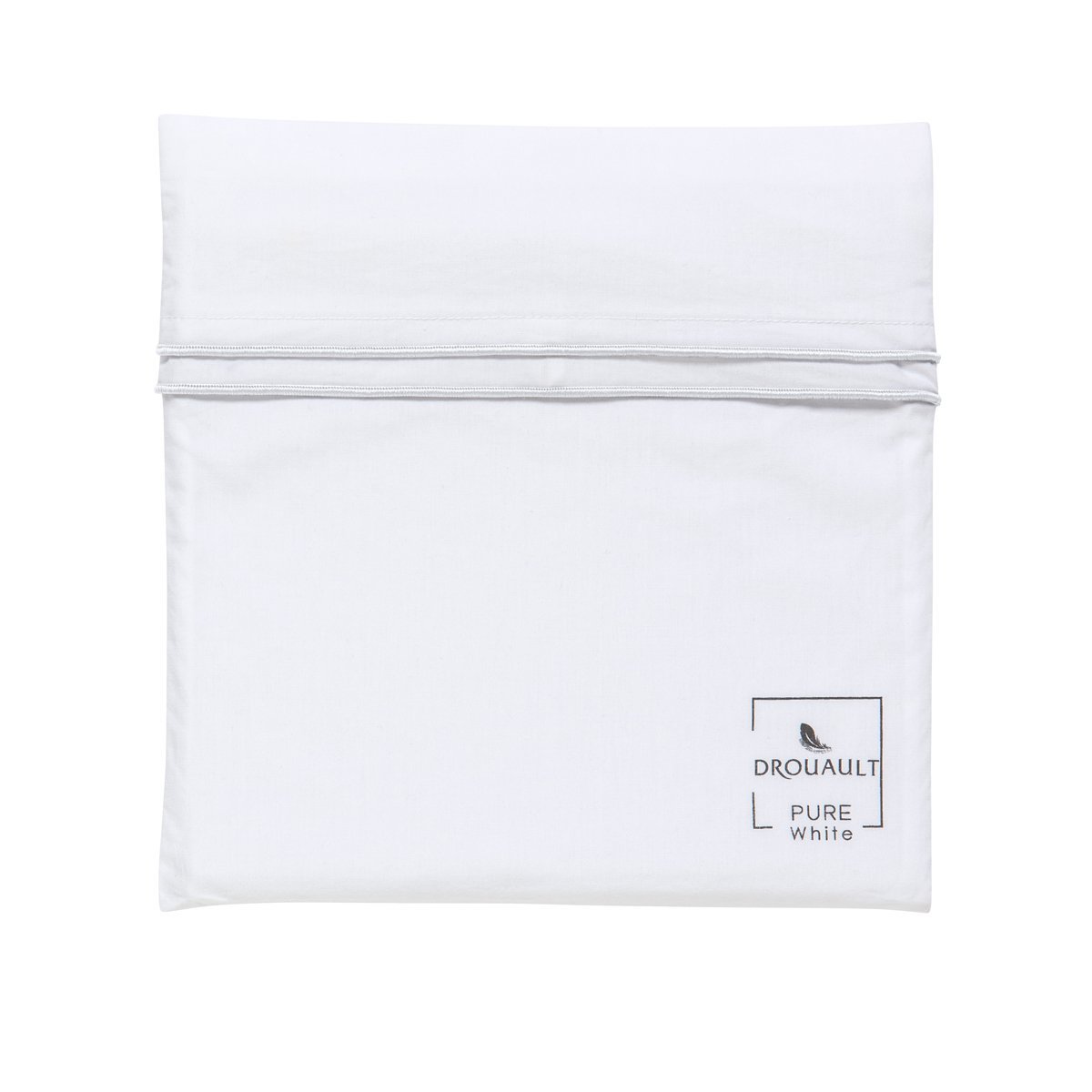 Housse De Couette PURE WHITE PERCALE LAVÉE blanc/blanc, DROUAULT