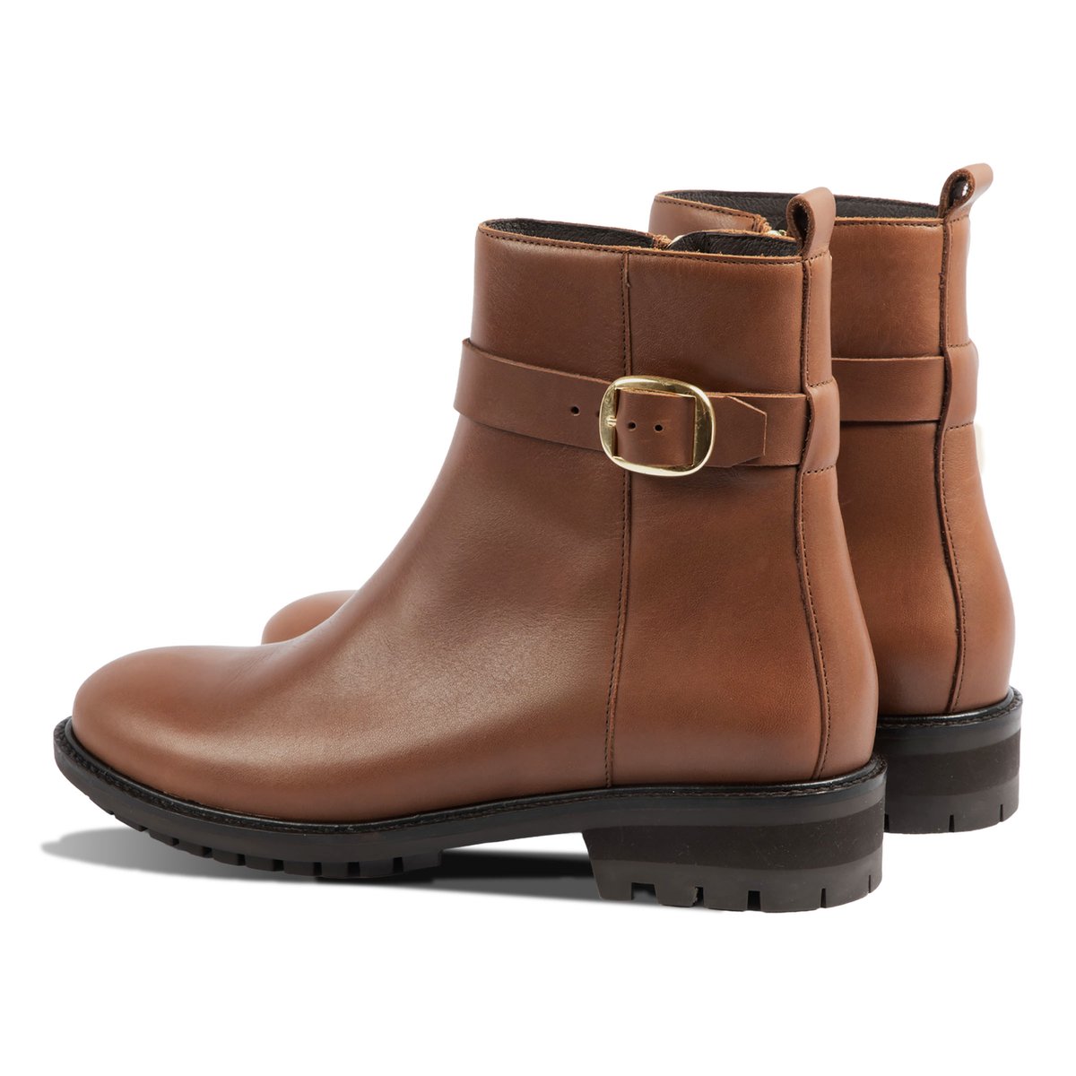 Bottines boucle Elia cuir camel, JULES & JENN