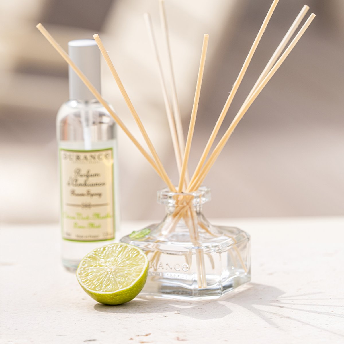 Diffuseur de parfum CITRON VERT MENTHE couleur unique, DURANCE