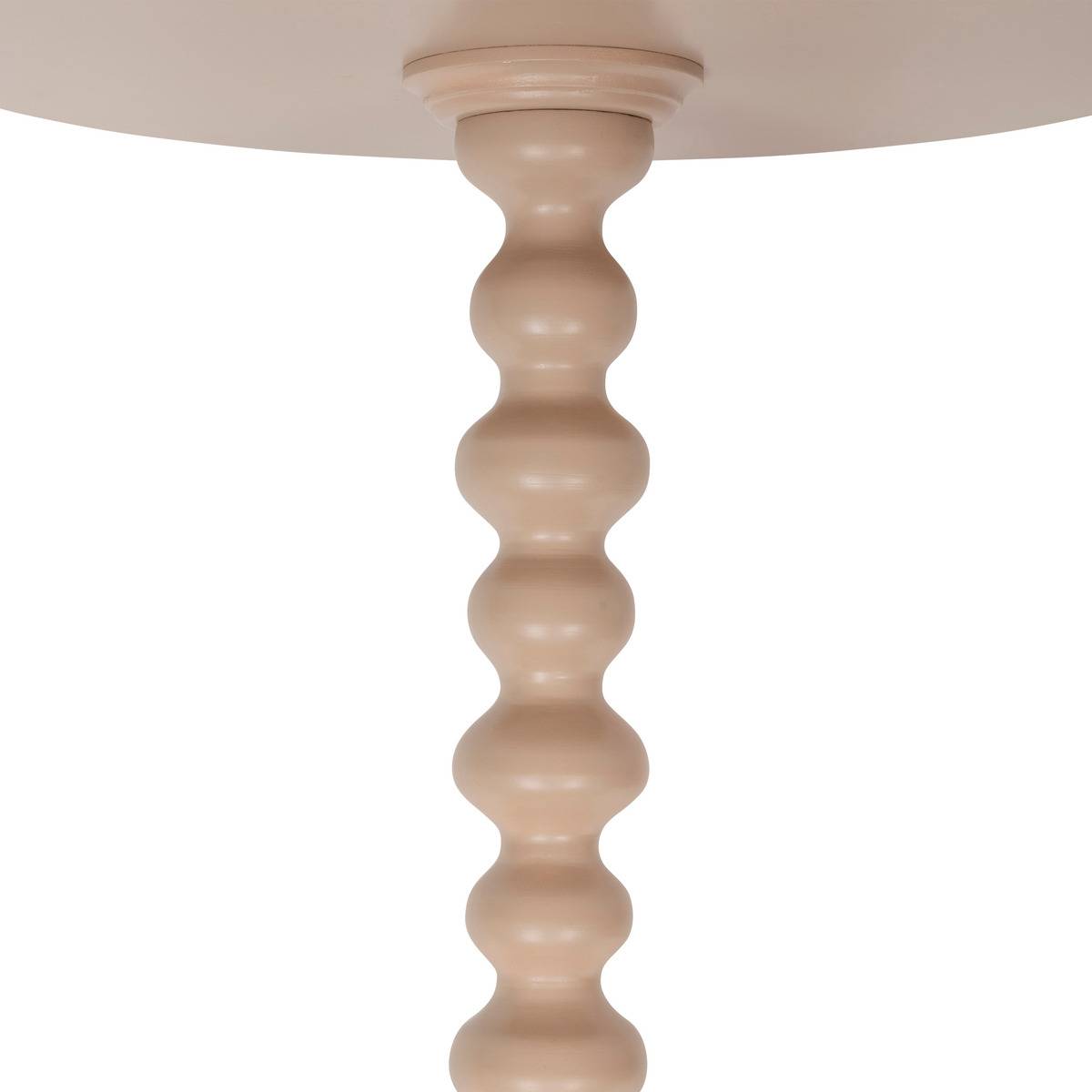 Table d’appoint ronde pied tourné bois de pin ALIX noisette, ATMOSPHERA