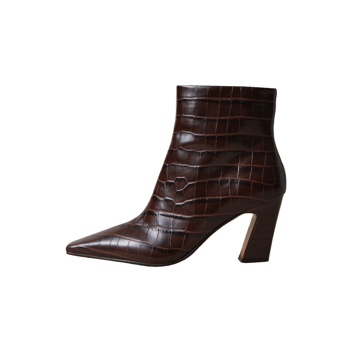 Bottines plates à bout ciselé n. premium cuir imprimé serpent, NEXT