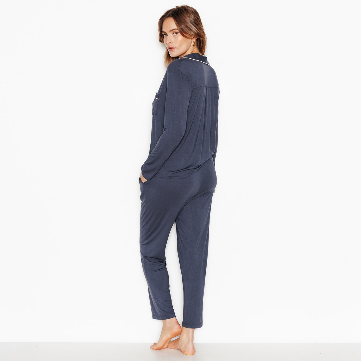 Pantalon pyjama CAMILLE gris, ROUGEGORGE LINGERIE