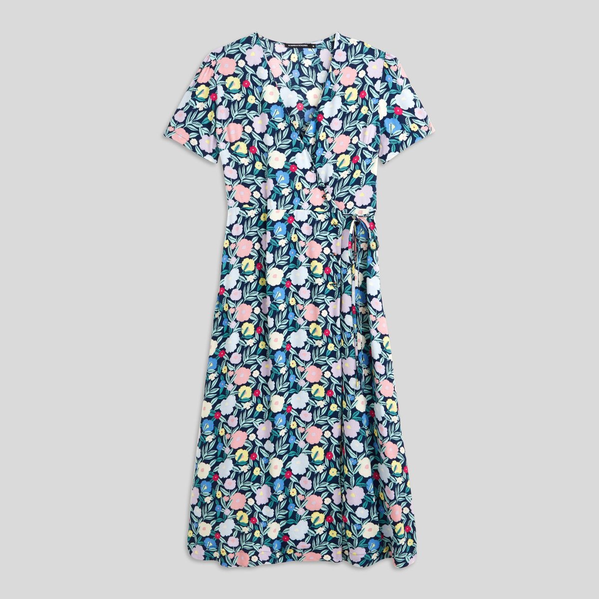 Robe longue cache-coeur imprimée, EcoVero touareg, MONOPRIX