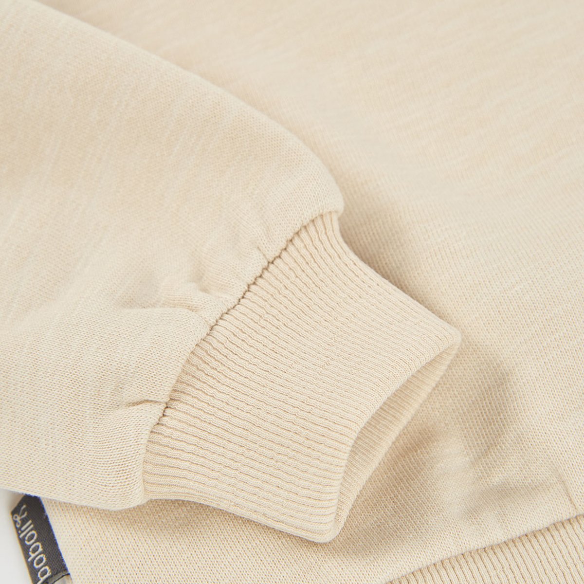 Sweat-shirt molleton fille brodé fleurs beige, BOBOLI