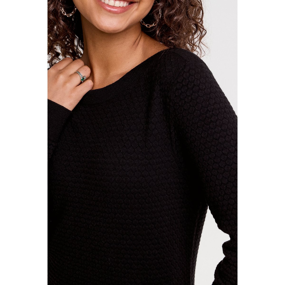Pull col bateau noir, CACHE CACHE