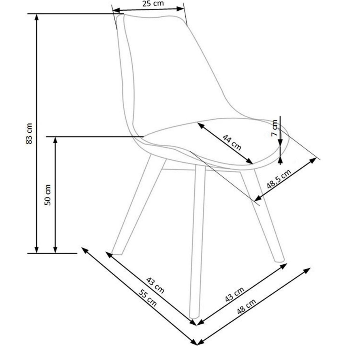 Chaise collection SIGETEC transparent et blanc, RECOLLECTION