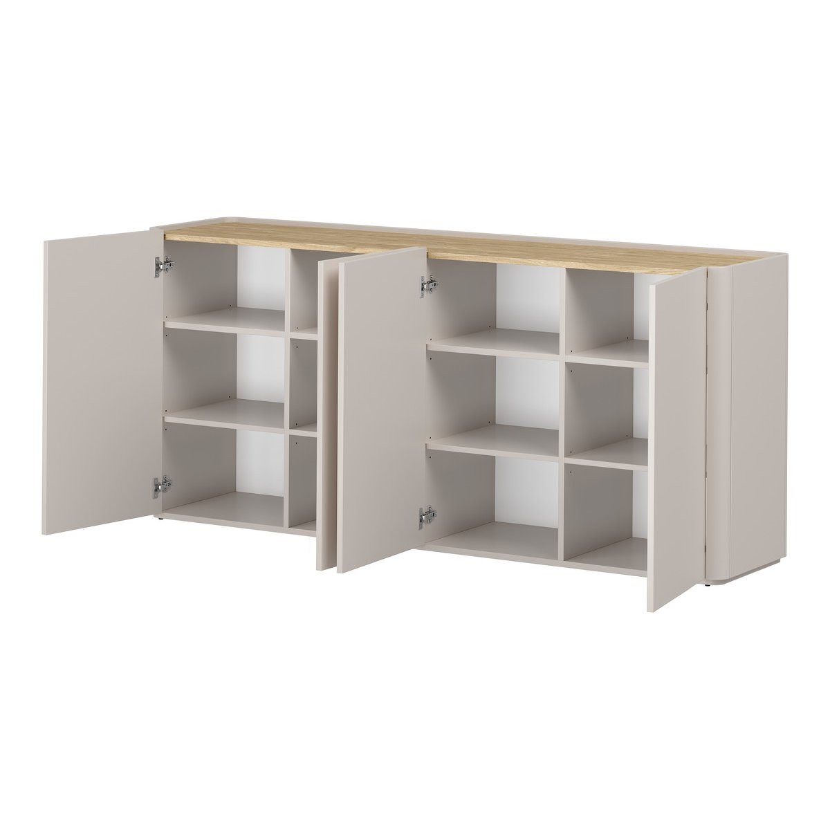 Buffet en 4 portes 200 cm, ANYA beige, BOBOCHIC