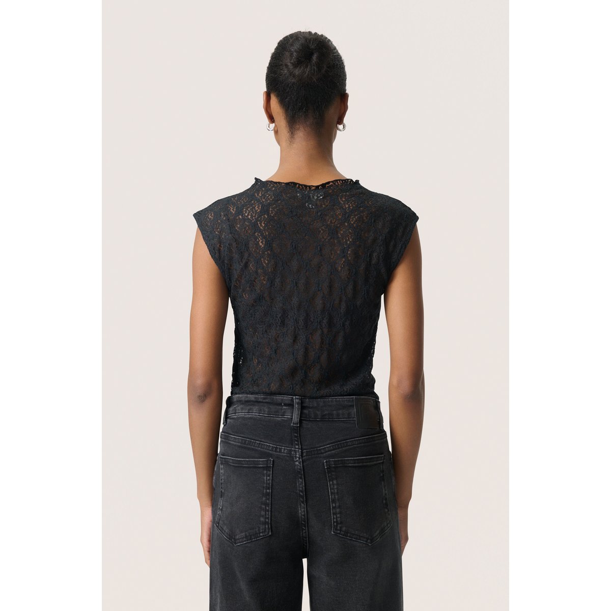 Jersey top noir black, SOAKED IN LUXURY