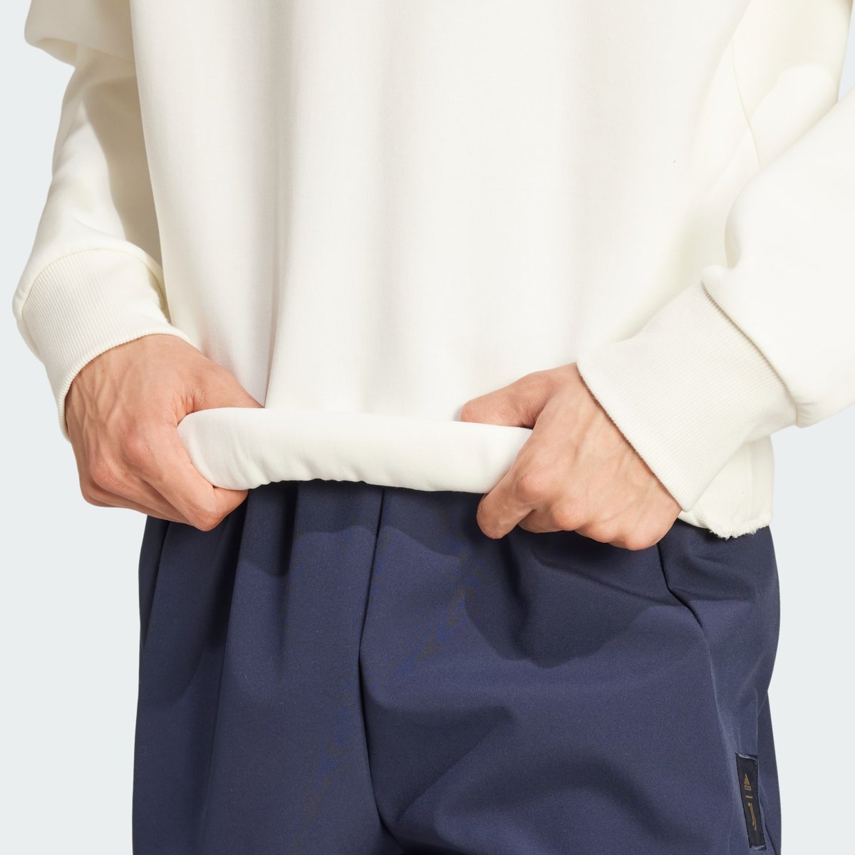 Sweat-shirt à capuche en maille double Juventus Seasonal off white, adidas Performance