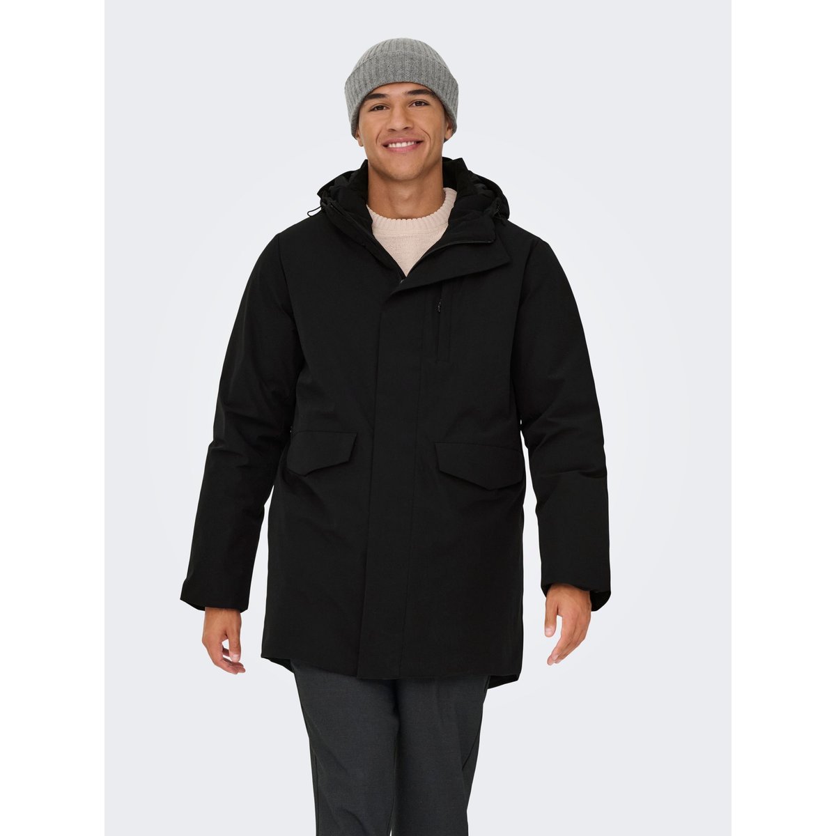 Parka Longue noire - black, ONLY & SONS