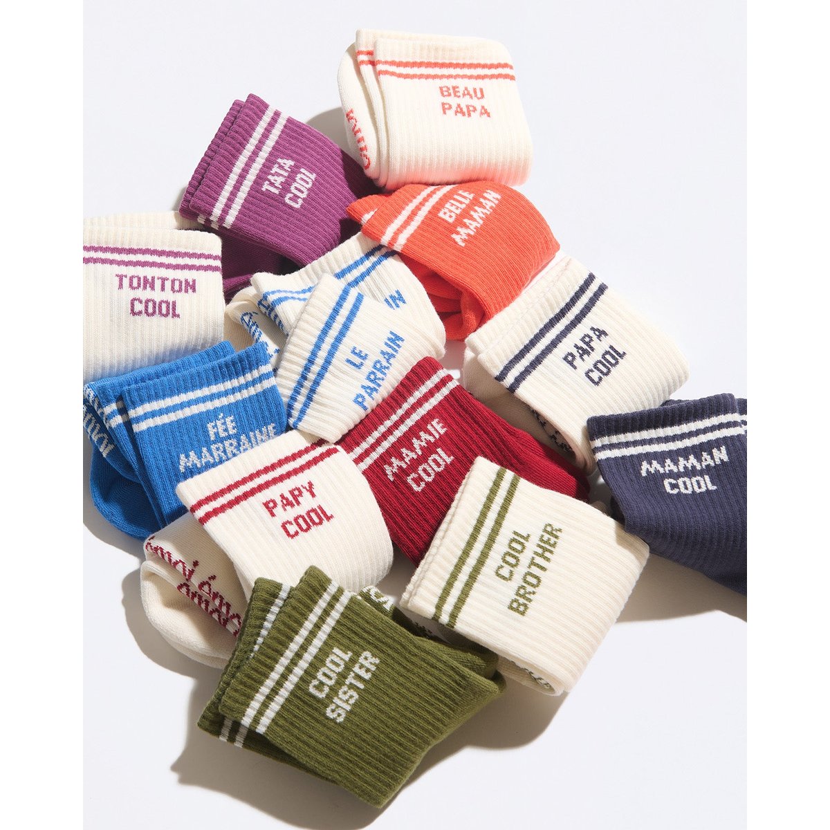 Chaussettes Beau papa beige crème, EMOI EMOI