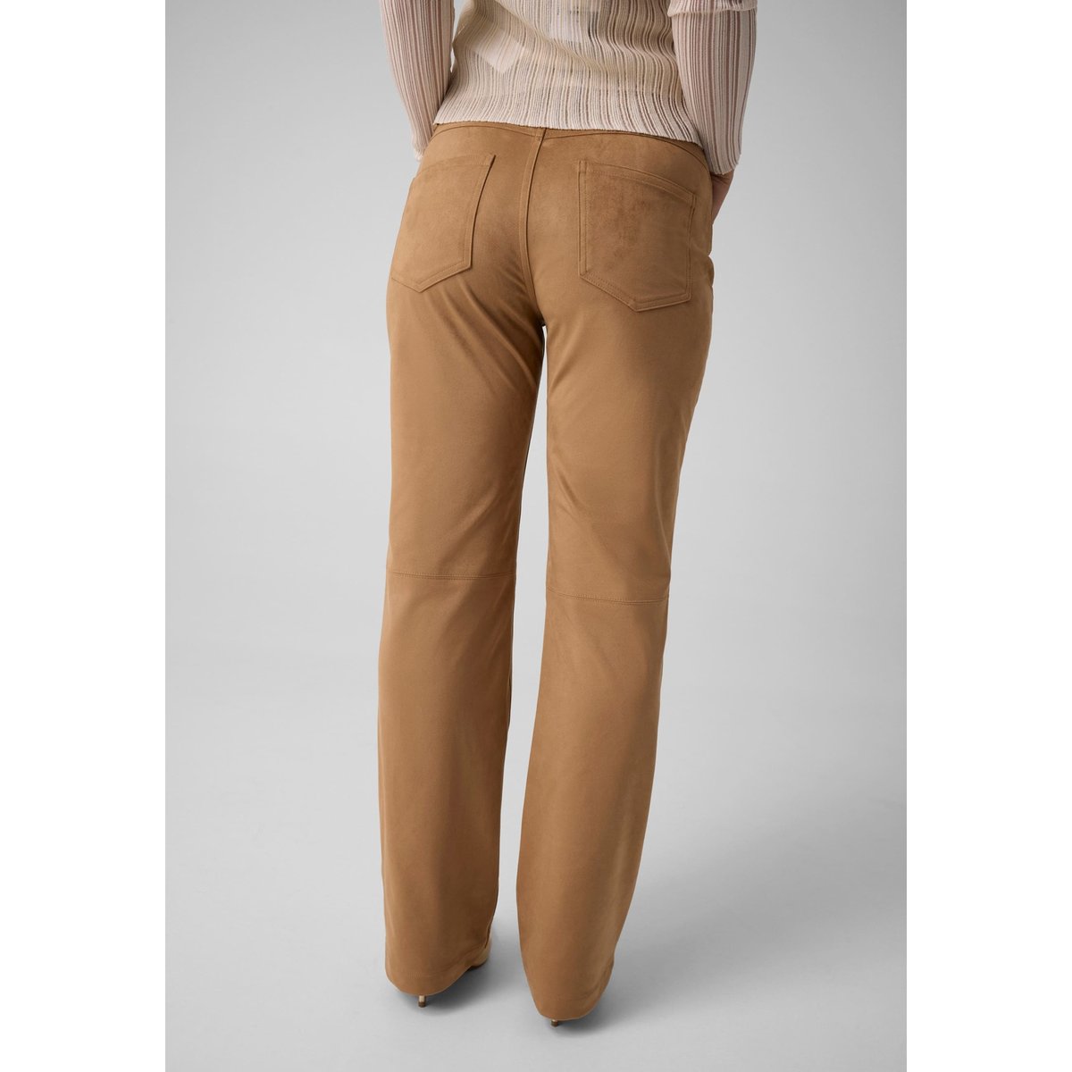 Pantalon Taille Mi-Haute Straight marron, GUESS