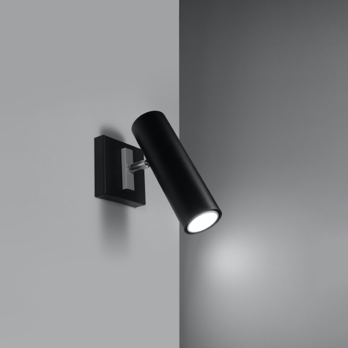 Applique Acier Noir GU10 1 Direzione noir, EDEN