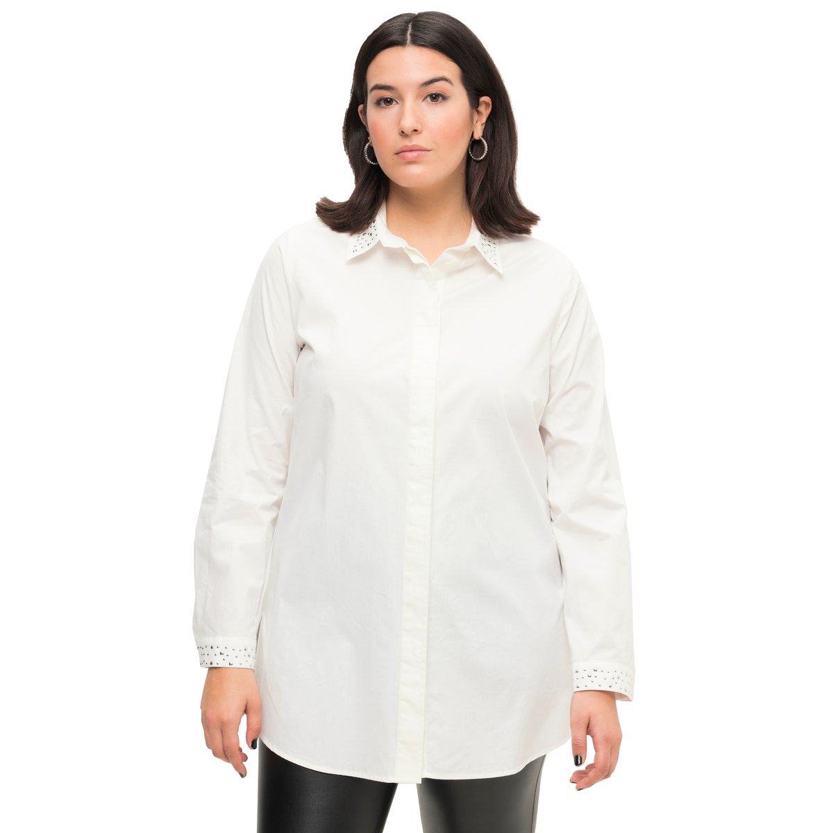 Chemise coupe Loose à col de chemise blanc cassé, STUDIO UNTOLD