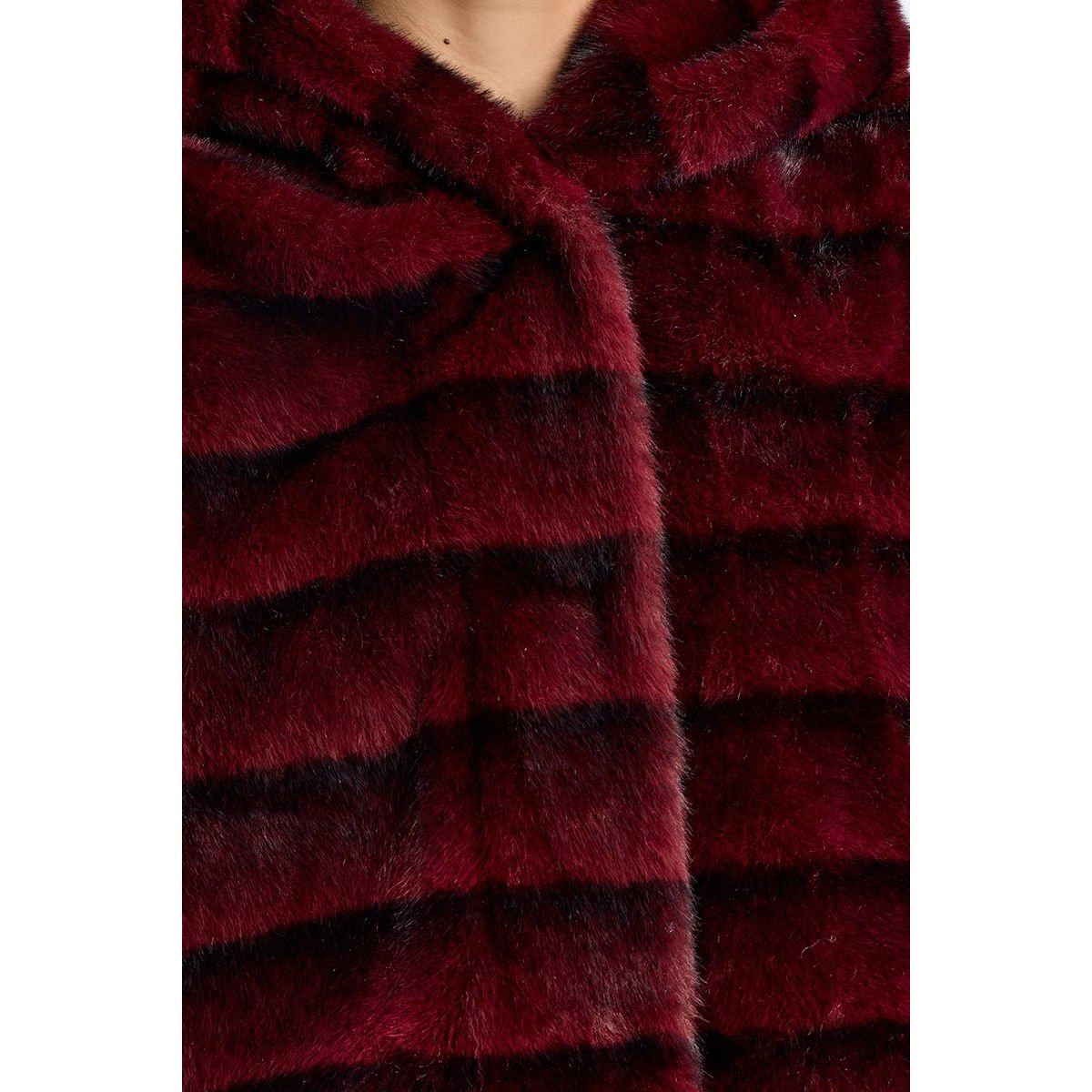 Veste sans manches, imitation fourrure dark red, LILI SIDONIO