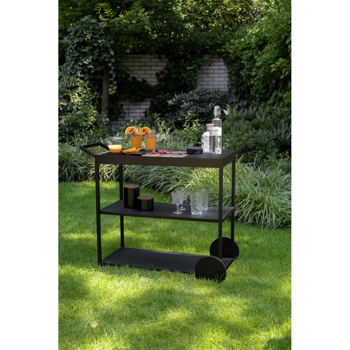 Desserte de cuisine intérieur, extérieur Miro noir, WENKO