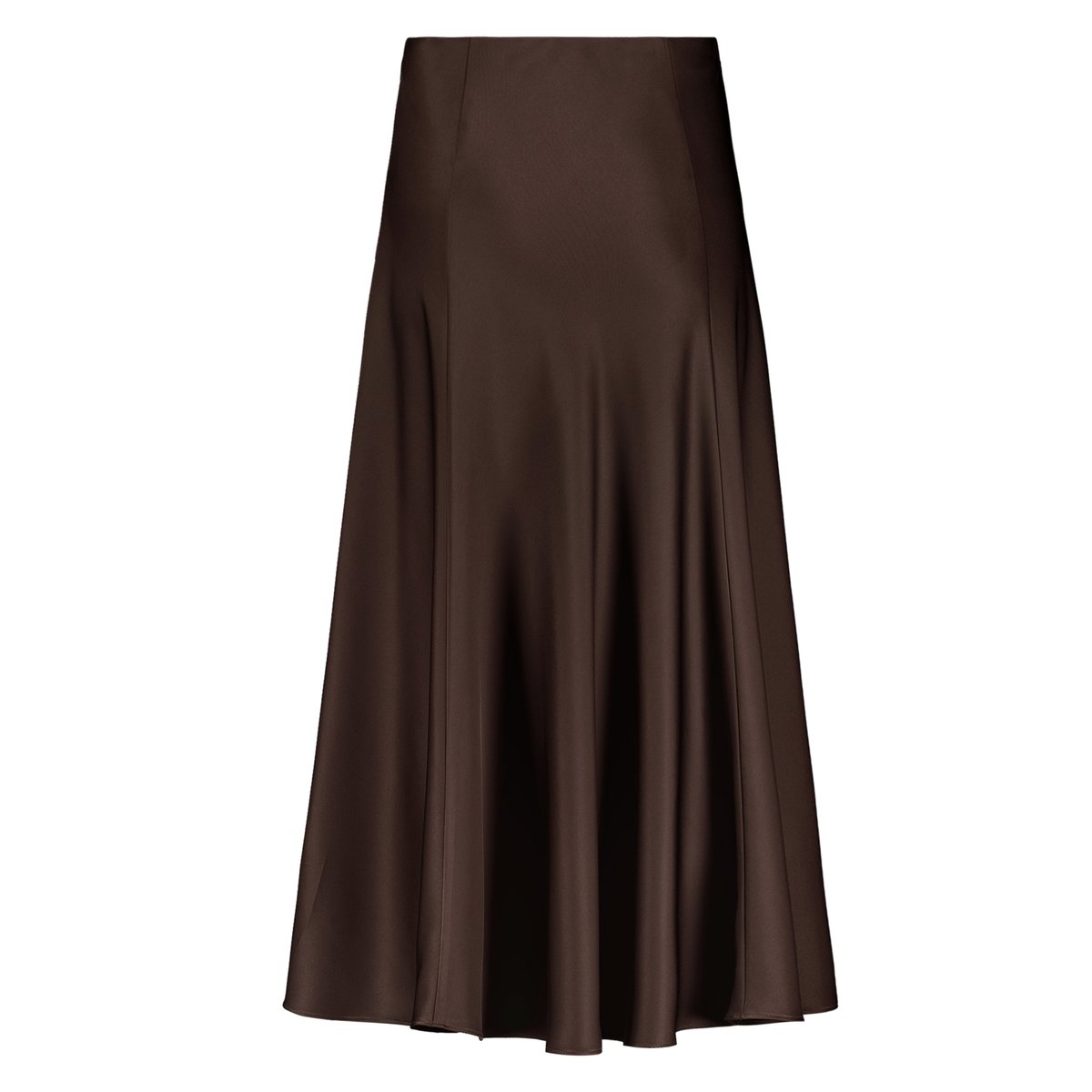 Jupe en satin à jupe évasée chocolate plum, ZERO