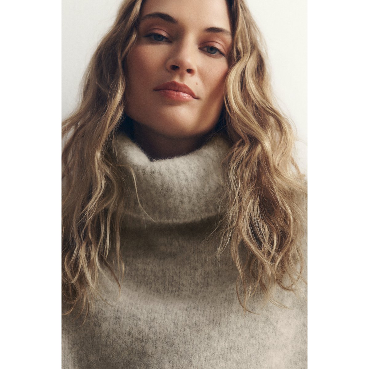 Pull large col roulé MPAULINA sable, CAROLL