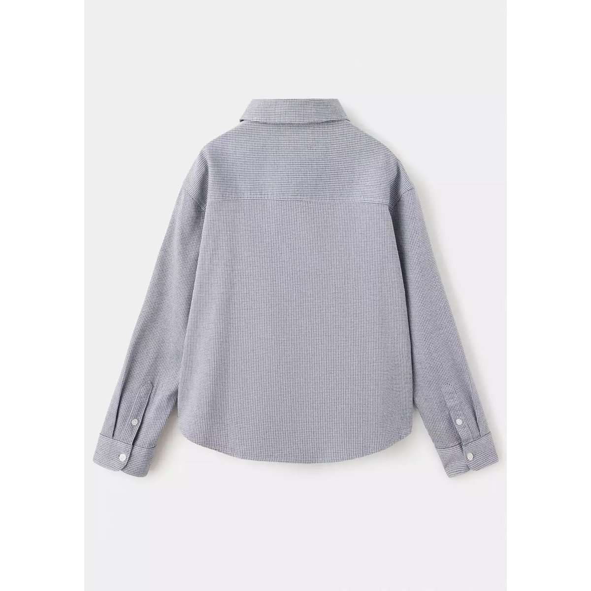 Chemise à carreaux en coton gris, MANGO KIDS