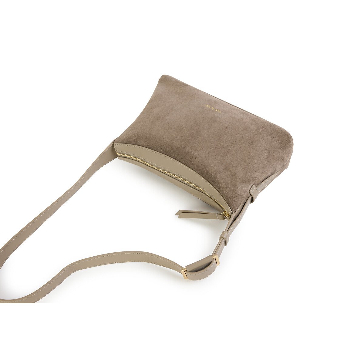 Sac porté épaule en cuir, BOWIE grège, NAT & NIN
