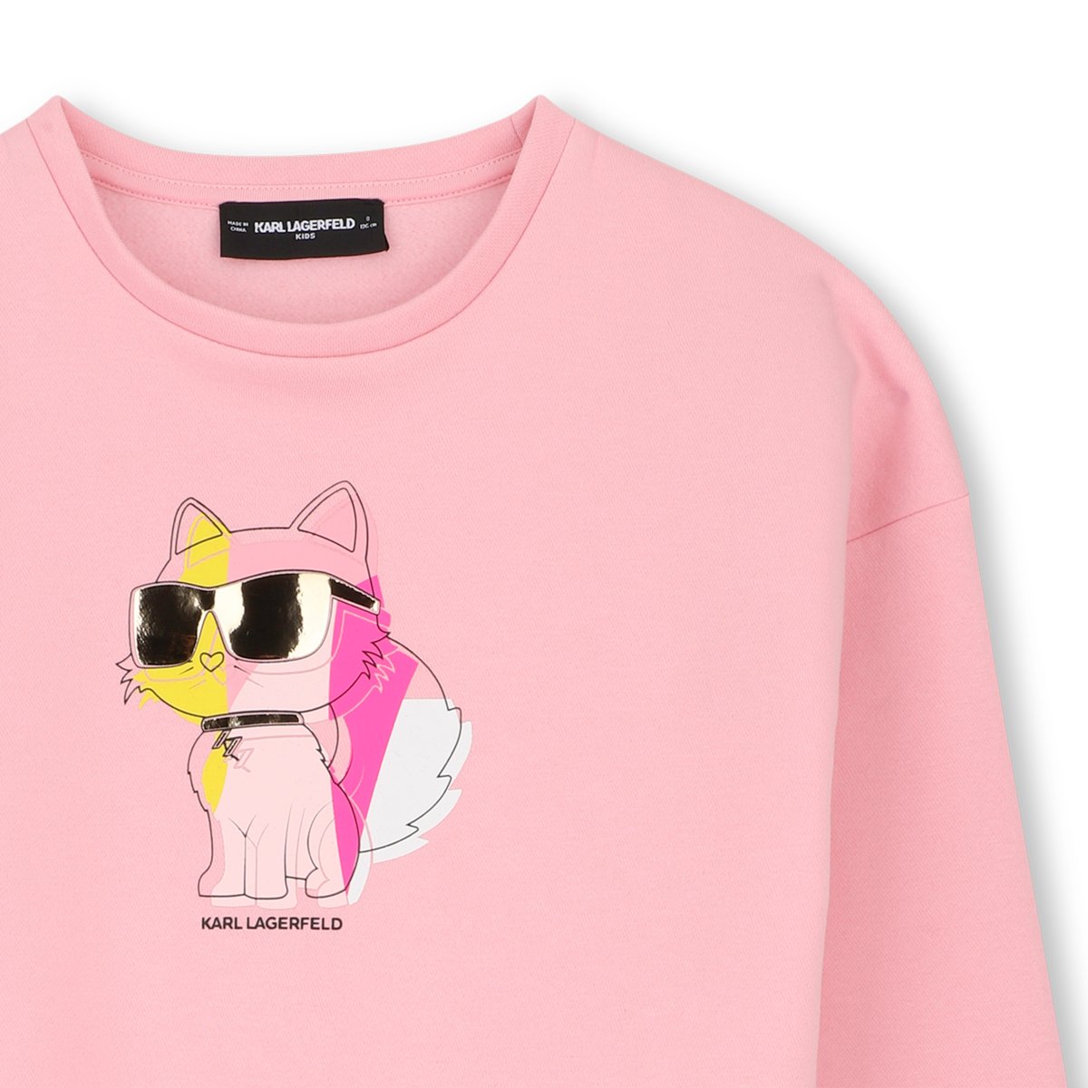 Sweatshirt col rond hortensia, KARL LAGERFELD KIDS