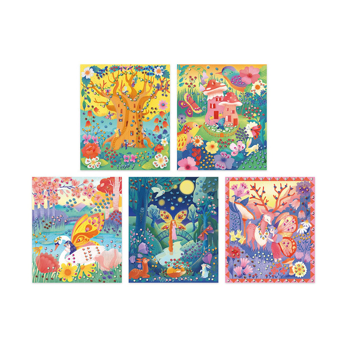 Mini-canes Jardin Secret multicolore, JANOD