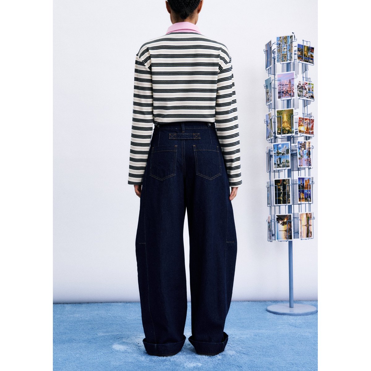 Jean Nami en coton NAMI bleu marine, FRNCH