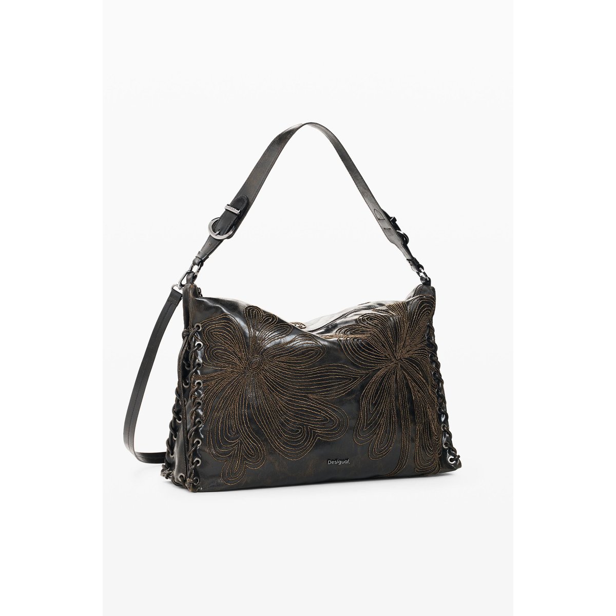 Grand sac épaule marron, DESIGUAL