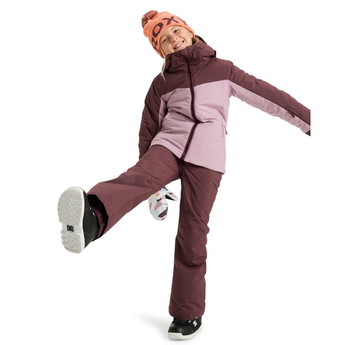 Veste de snow technique FREE JET BLOCK. rose discreet mauve, ROXY
