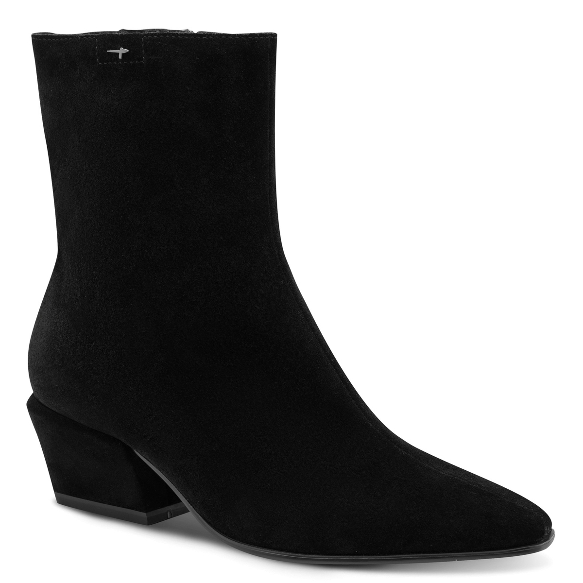 Bottine en cuir noir, TAMARIS