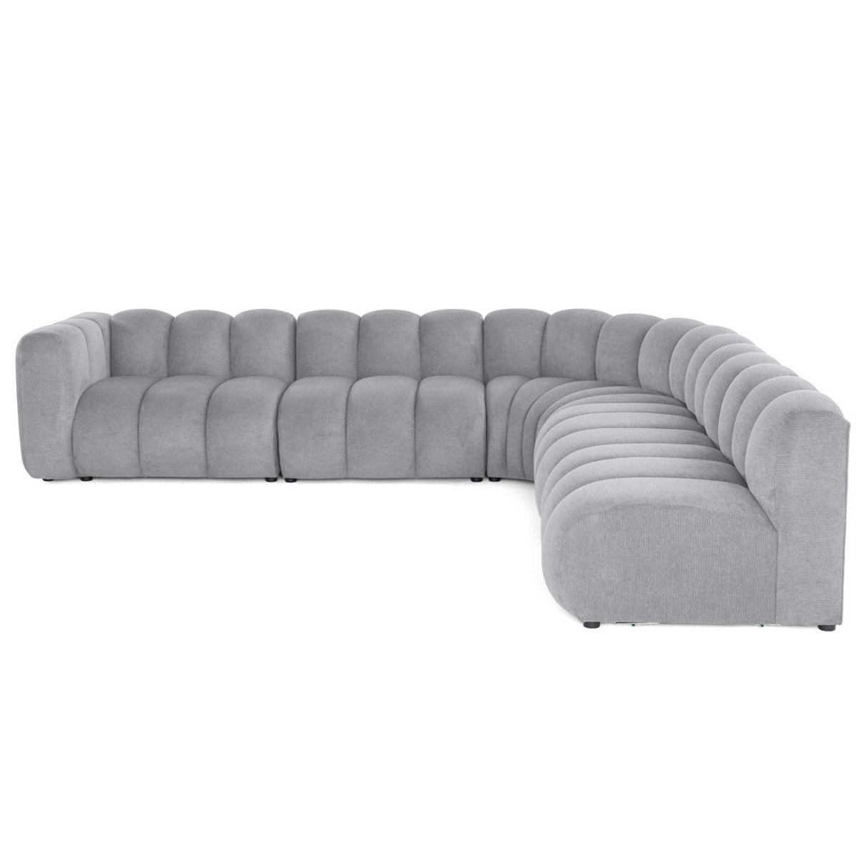 Canapé d'Angle droit 5 places - DEBBIE gris, BEST MOBILIER