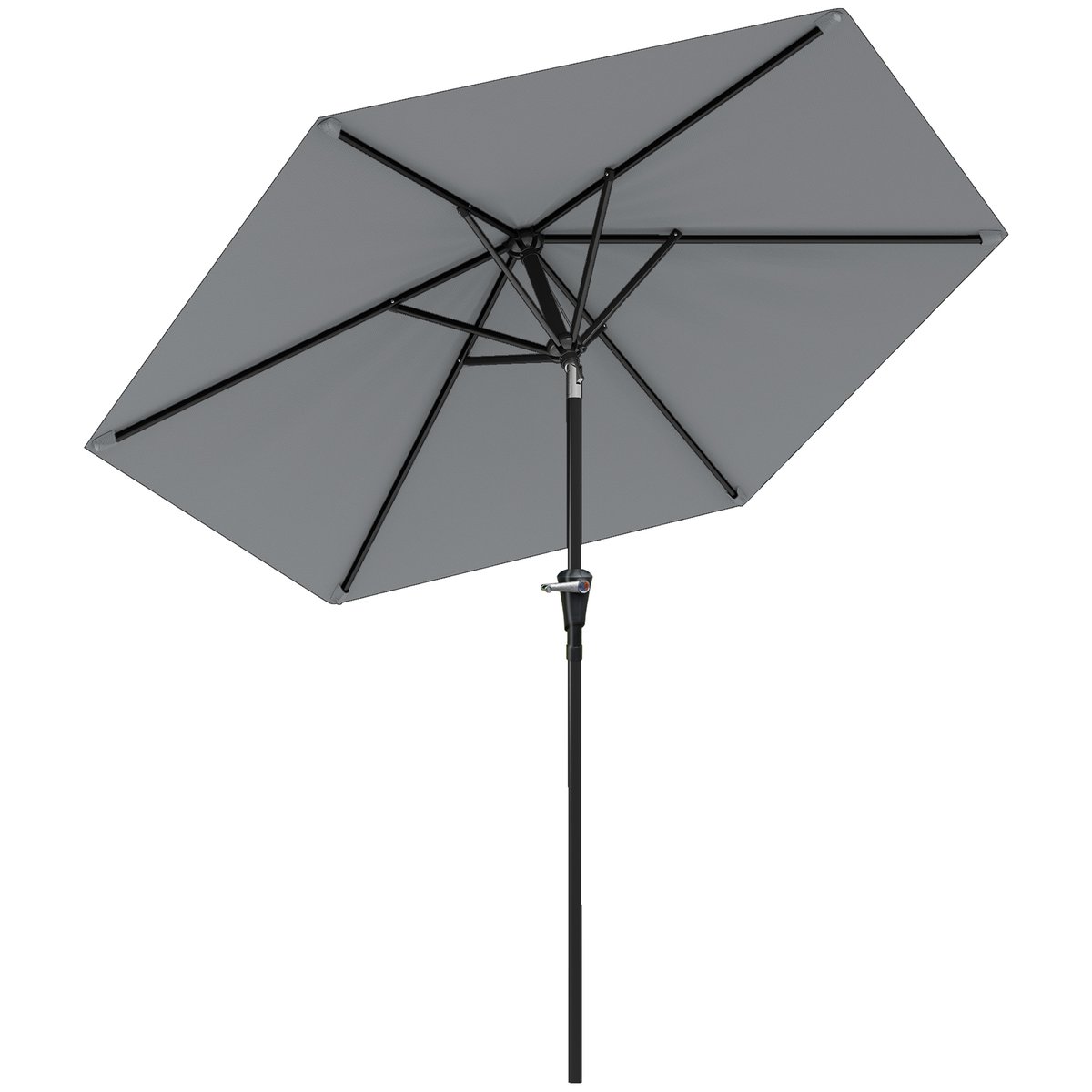Parasol de terrasse Métal Gris gris, OUTSUNNY