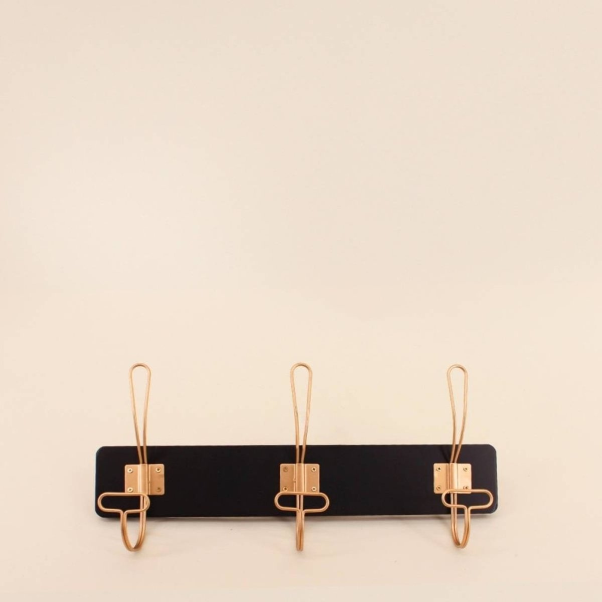 Patère en métal 40x18cm noir, ORNAMI
