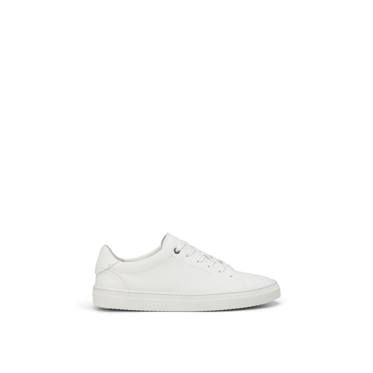 Baskets à semelles cuvette Modèle Alf en cuir de bœuf nappa noble blanc, MARC O'POLO
