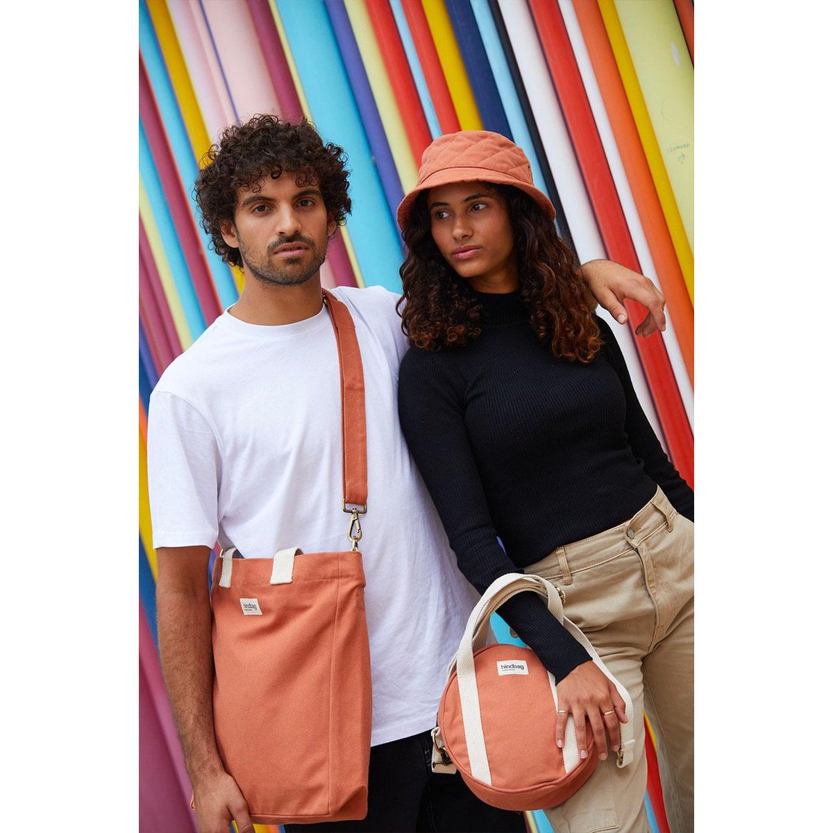 Sac à main LOUIS orange sienne, HINDBAG