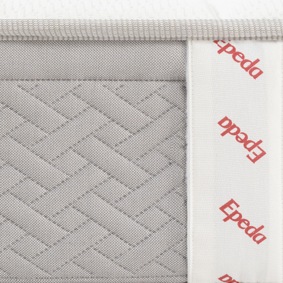 Matelas 580 ressorts ensachés ferme, Destination blanc/gris souris, EPEDA