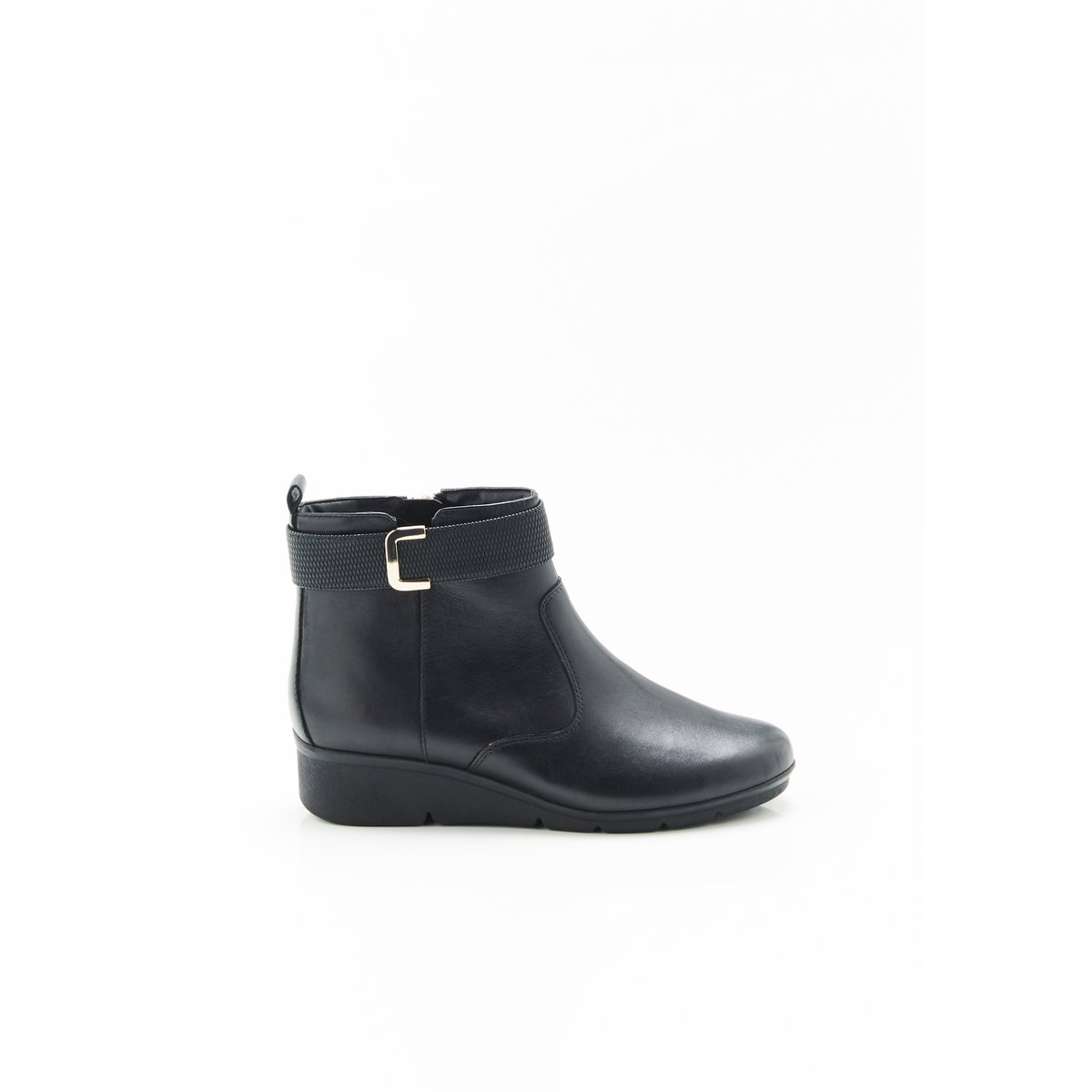 Boots compensés à boucle Amortyl noir, DAMART